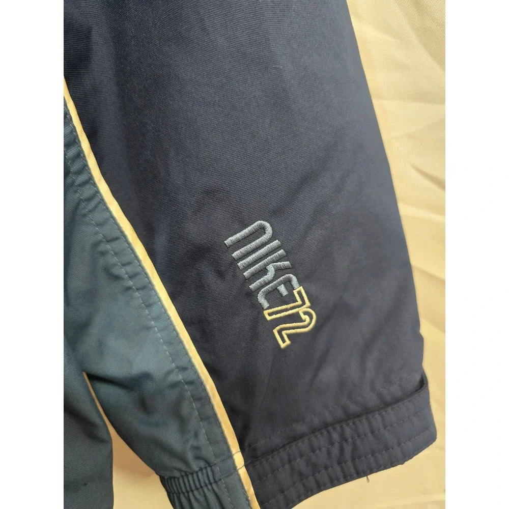 Nike 72 Mens Vintage Windbreaker Full Zip Jacket Navy‎ Blue White Piping Size M